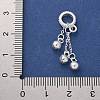 925 Sterling Silver Jingle Bell Tassel European Dangle Charms STER-D300-19S-3