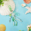 Jellyfish Glass & Acrylic Pendant Decorations HJEW-TAC0034-4