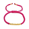 Polyester Cord Braided Bead Bracelets for Women BJEW-L698-01G-07-4