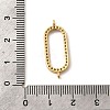 Brass Micro Pave Clear Cubic Zirconia Oval Ring Connector Charms KK-I360-048G-3
