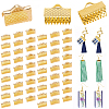 280Pcs Iron Ribbon Crimp Ends IFIN-CP0002-97S-1