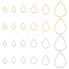   90Pcs 12 Style Teardrop Brass Linking Rings KK-PH0009-91-7