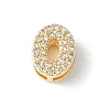 Brass Micro Pave Clear Cubic Zirconia Initial Multi-strand Links KK-S520-01G-15-1