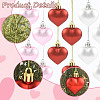 10Pcs 3 Styles Plastic Heart Pendant Decorations AJEW-FS0001-48-2