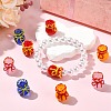 12Pcs 4 Colors Imitation Jade Glass Beads GLAA-CJ0002-97-6