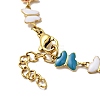 Colorful Enamel Butterfly Link Chain Bracelet BJEW-C023-04G-4