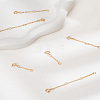 6Pcs 3 Styles Brass Cable Chain Chain Extender FIND-LP0003-51G-1