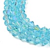 Transparent Electroplate Glass Beads Strands LS-GLAA-F029-4mm-D20-3