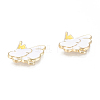 Alloy Enamel Pendants X-ENAM-M043-01G-02-RS-3