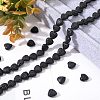 Olycraft 2 Strands Natural Lava Rock Beads Strands G-OC0002-92-4