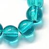 Baking Painted Transparent Glass Round Bead Strands DGLA-Q022-6mm-03-2