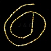 Faceted Rondelle Natural Green Garnet Beads Strands G-F289-40B-4