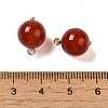 Natural Carnelian(Dyed & Heated) Sphere Charms G-G110-01G-02-3