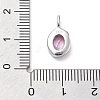 925 Sterling Silver Cubic Zirconia Oval Charms STER-S006-01S-J-3