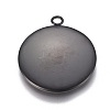 304 Stainless Steel Pendant Cabochon Settings STAS-G127-13-22mm-B-2