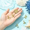 5Pcs 5 Styles Brass Pave Cubic Zirconia European Dangle Charms KK-CJ0004-01-4