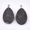 Electroplate Natural Druzy Agate Pendants G-T112-09A-2