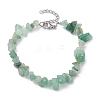 Natural Green Aventurine Chips Beaded Bracelet BJEW-JB09686-05-1