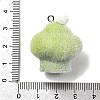 Flocky Opaque Resin Pendants RESI-F062-02A-3