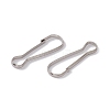 304 Stainless Steel Push Gate Snap Keychain Clasp Findings X-STAS-G291-05P-2