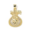 Micro Pave Clear Cubic Zirconia Pendants KK-L253-13G-06-1