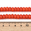 Opaque Spray Painted Glass Beads GLAA-ZX008-8mm-18M-4