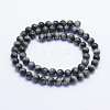 Natural Hawk's Eye Beads Strands G-L478-02-6mm-3