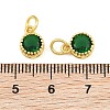 Brass Pave Cubic Zirconia Charms CU-CBA3D67-02G-03-3