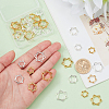   36Pcs 6 Styles Long-Lasting Plated Alloy Bead Frame FIND-PH0018-71-3