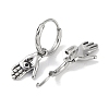 316 Surgical Stainless Steel Hand with Eye Hoop Earrings for Women EJEW-P274-09AS-2