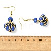 Glass Seed Bead and Synthetic Imperial Jasper Dangle Earrings EJEW-MZ00743-01-5