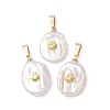 Natural Baroque Keshi Pearl Pendants PALLOY-JF05472-1