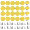 24 Bags Flat Round Cloth Cap Nail Buttons BUTT-BC0001-21D-1