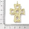 Brass Micro Pave Clear Cubic Zirconia Pendants KK-P349-02G-3