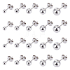201 Stainless Steel Ball Stud Earrings STAS-UN0019-07P-1