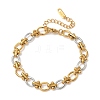 304 Stainless Steel Cable Chain Bracelets for Women BJEW-Z134-01G-2