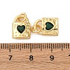 Brass Micro Pave Cubic Zirconia Pendants KK-P308-13G-3