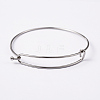 Tarnish Resistant Adjustable 304 Stainless Steel Expandable Bangle Making LS-BJEW-L604-09P-1