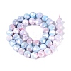 Anti-Tarnish Electroplate Glass Beads Strands EGLA-ZX010-8mm-07-4