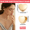 30Pcs Brass Beads KK-BBC0028-28G-2