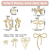32Pcs 8 Styles Alloy Pendants FIND-HS0001-92-2