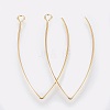 Ion Plating(IP) 304 Stainless Steel Earring Hooks X-STAS-K184-05-01G-A-1