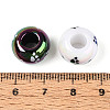 UV Plating Printed Opaque Acrylic European Beads MACR-N018-05-3
