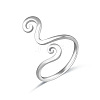 Boho Adjustable Brass Twisted Wire Wrapped Long Toe Rings FS-WG2F3DA-02-2