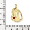 Brass Micro Pave Cubic Zirconia Pendants KK-L243-05G-01-3