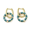 Real 18K Gold Plated Brass Ring Dangle Hoop Earrings EJEW-L268-019G-03-1
