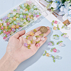 96Pcs 8 Colors Transparent Acrylic Pendants PALLOY-NB00016-3