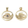 Brass Micro Pave Cubic Zirconia Pendants ZIRC-N039-232-1