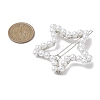 2 Pcs Star Shell Pearl & ABS Plastic Pearl Bead Hair Barrettes PHAR-JH00119-3