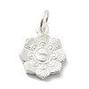 925 Sterling Silver Tai Chi Yin-yang Lotus Flower Charms STER-S009-10S-1